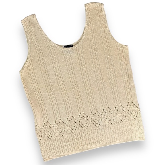 Vintage Boho Knit Crochet Tank Top - Picture 1 of 10